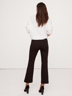 Crop Flare, Flare Pant, Ponte Pants, Kick Flares, Cropped Flares, Knit Pants, Pin Tucks, Flare Pants, First Look