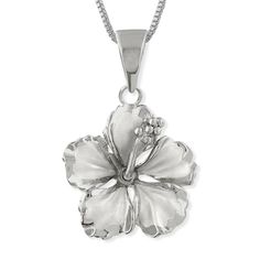 Material: 925 sterling silver Dimensions: Pendant measures 11/16 inch (0.69 inch) in diameter and includes a 16" (adjustable to 18") sterling silver chain. Features: This pendant is textured with a delightful combination of high polish (around the edges) and sand finish (center of the flower) for a striking contrast. The look is dainty and the weight is comfortable enough for daily wear. The adjustable length sterling silver chain makes this necklace perfect for the layered look. So beachy and o Wide Silver Ring, Sterling Silver Chain Necklace, Jewelry Images, Black Jewelry, Dream Jewelry, Silver Chain Necklace, Pretty Jewellery, Sterling Silver Chain, Wedding Ring Bands