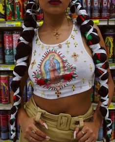 Chicana Aesthetic, Braided Hairstyles For Kids, Fest Outfits, Mexican Fashion, Estilo Hippy, White Culture, Instagram Baddie, Mario Nintendo