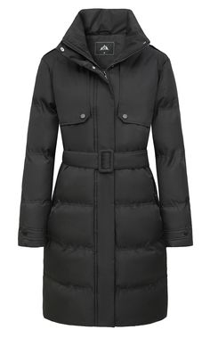 PRICES MAY VARY. Stay Warm in Style: Elevate your winter wardrobe with the MOERDENG Women's Long Puffer Jacket. Designed with high-quality, water-resistant materials, this coat guarantees to keep you warm and dry in the harshest weather conditions. Its long length and warm insulation provide ultimate protection against the cold, ensuring both comfort and fashion throughout the winter. Versatile and Practical: The Long Warm Winter Coat by MOERDENG is built with functionality in mind. It features Winter Nylon Outerwear With Stand Collar, Nylon Stand Collar Outerwear For Winter, Windproof Parka For Cold Weather In Fall, Fashion Coats & Jackets, Winter Waterproof Outerwear, Winter Outerwear For Outdoor Activities With Stand Collar, Winter Stand Collar Outerwear For Outdoor Activities, Fitted Winter Utility Jacket With Pockets, Winter Fitted Utility Jacket With Pockets