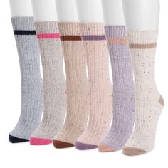 Wrap your feet in luxurious comfort with MUK LUKS Women's Microfiber Boot Socks! This amazing 6-pair pack offers super soft, cozy warmth that can't be beat, with multiple color options to match any outfit and individual style. Featuring a chic sweater knit design, these socks keep your legs and feet toasty warm while adding a touch of fashionable flair. Stay stylish and warm all season long, you'll want to show these off! Machine wash cold on gentle cycle, no bleach, tumble dry low heat. 6 Pair Summer Clearance Sale, Chic Sweater, Suede Slippers, Sock Packs, Chic Sweaters, Comfort Wear, Sock Shop, Boot Socks, 6 Packs