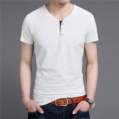 Men's Short Sleeve Cotton V-Neck T-Shirt – zorket V Neck T Shirt Men, Sewing Shirts, 2016 Summer, Collar Tshirt, Cheap T Shirts, Online Fashion Stores, Casual Tee, T Shirt Men, Special Price