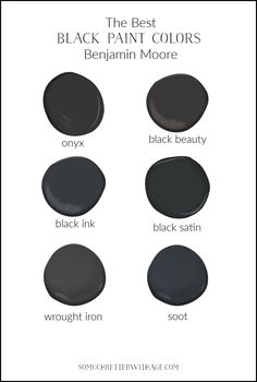 the best black paint colors to use in your home decorating project, including dark gray and