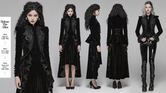 Gothic Weft Long Sleeve Standing Collar Velvet Short Coat For Women– Punkravestore Goth Stores, Punk Outfit, Attitude Clothing, Velvet Shorts, Gothic Clothing, Coat For Women, Punk Rave, Standing Collar, Punk Outfits