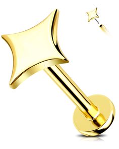 PRICES MAY VARY. Style:One package includes one piece 14K gold star push in threadless cartilage earring. We have twor options for you to choose from:14K Barbell/Titanium Barbell. Gauge:Bar Thickness: 16g(1.2mm); Bar Length:8mm Material:14KT Solid Gold,Lead ,Nickel Free, Healthy for Sensitive Skin. Design: Four-pointed star design, like glittering raindrops,very beautiful Relatively expensive K gold jewelry,exquisite packaging,can be directly used as friends, family, loved ones birthday, anniver Gold Star Cartilage Earrings For Pierced Ears, Gold Star Cartilage Earrings Nickel Free, Gold Nickel-free Star Cartilage Earrings, Gold Star Shaped Pierced Cartilage Earrings, Gold Star Cartilage Earrings, Elegant Gold Star Piercings, Gold Helix Earrings, Star Cartilage Earring, Conch Stud