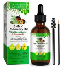 ALIVER 3-in-1 oil is an expertly crafted blend of three oils that offer numerous benefits for your hair and skin. This exclusive combination of Rosemary, Jamaican Black Castor, and Batana oil works in harmony to boost scalp blood flow, invigorate hair gr0wth, improve texture, and provide vital nutrients for healthy hair. This blend contains nourishing elements that fortify hair for resiliency, volume and shine. In addition to its hair benefits, it has been found to be effective in preventing pre Botana Oil For Hair, Ebony Skin, Body Nails, Batana Oil, 4c Hair Care, Essential Oil Extraction, Castor Oil For Hair, Black Castor Oil, New Hair Growth