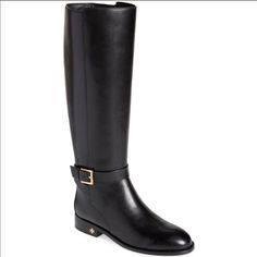 6.5 New Includes Box And Dust Bag Retail Value $498 Equestrian Style Boots, Tory Burch Riding Boots, Equestrian Riding Boots, Tory Burch Boots, Black Leather Knee High Boots, Tory Burch Ballet Flats, Leather Knee Boots, Equestrian Boots, Tory Burch Sandals