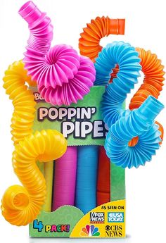 a box of popin'pipe assorted colors