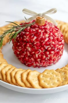 Christmas Cheese Ball, Pomegranate Christmas, Holiday Cheese, Christmas Cheese, Best Christmas Recipes, Cheese Ball Recipes, Snacks Für Party