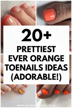 Best orange toe nail designs ideas