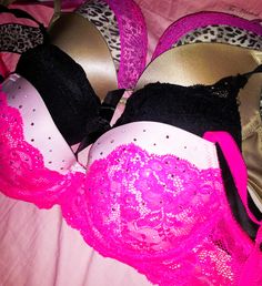 Vs Clothes, Pink Bras, Black Lace Bra, Clothing Hacks