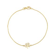 Our signature lucky clover charm is handcrafted in 18-karat gold, punctuated with white diamonds and fixed to a delicate gold link chain. A timeless design that is iconic to our brand (and a symbol of good luck), this bracelet has the classic appeal of a wear-forever piece. Wear yours alone or layered for a look we love. Bracelet measures 6.5 inches in length Clover measures 7.91mm x 10.24mm Lobster clasp Made with love in Los Angeles Complimentary gift wrapping provided Clover Bracelet Gold, Clover Bracelet, Gold Link Chain, Clover Charm, Gold Link, Lucky Clover, Diamond Bracelets, Mens Fragrance, White Diamonds