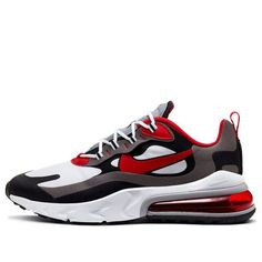 Nike Air Max 270 React 'University Red' CI3866-002 (SNKR/Men's/Low Top/Non-Slip/Shock-absorbing) Nike Air Max 270 React, Air Max 90 Premium, 270 React, Air Max 270 React, Orange Camo, Air Max 98, Marathon Running Shoes, Red Sneakers, Air Max Plus