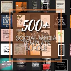 the 500 + social media template bundle