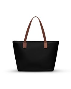 PRICES MAY VARY. Minimalist Design - Our on-trend over-the-shoulder tote bag is slightly slouchy & versatile, which makes it the perfect purse for work, everyday, travel, weekends, school, college, and more. Size - L 17.5" x H 11.5" x W 8". Durable and comfortable to carry with the handle drop length of 9 inches. Large Capacity - this handbag features a spacious design with multi-functionality. Full-length metal zip enclosure to keep your belongings safe and secure. 2 x small internal pockets fo Daily Nylon Bags With Leather Handles, Daily Use Nylon Bags With Leather Handles, Nylon Bags With Leather Handles For Daily Use, Everyday Tote Bag With Zipper Closure, Daily Tote Bag With Zipper Closure, Daily Zipper Closure Tote Bag, Everyday Nylon Canvas Bag With Zipper Closure, Versatile Everyday Shoulder Bag With Zipper, Daily Double Handle Shoulder Bag With Zipper