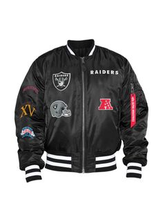 Lakers Jacket, Alpha Logo, Hidden In Plain Sight, Jacket Store, Burgundy Jacket, Las Vegas Raiders, Reversible Jacket, Embroidered Applique, Baltimore Ravens