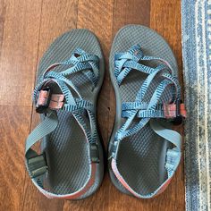 Brand New Condition! Barely Worn :) Orange Open Toe Sandals For Outdoor, Orange Sandals For Spring Outdoor Wear, Orange Sandals For Spring Outdoor Activities, Orange Sandals For Spring Outdoor, Spring Outdoor Orange Sandals, Chaco Shoes, Blue Orange, Women's Shoes Sandals, Shoes Sandals