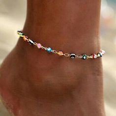 Pinterest Summer Gift Beaded Chain Anklets, Summer Bracelets With Tiny Beads, Colorful Beaded Summer Bracelet, Dainty Colorful Beads Anklets As A Gift, Dainty Anklets With Colorful Beads As Gift, Dainty Colorful Beaded Anklets As Gift, Silver Anklets With Tiny Beads For Beach, Elegant Summer Anklets With Round Beads, Silver Anklets With Tiny Beads For Summer