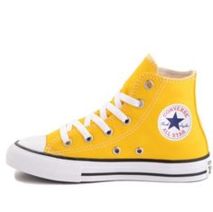 Brand New Yellow Converse, Size 5.5 In Men's 7.5 In Women's Yellow Converse High-top Sneakers With Rubber Sole, Yellow Converse High-top Sneakers, Yellow Converse Low-top Sneakers, Yellow High-top Converse Sneakers, Yellow Low-top Converse Sneakers, Mustard Converse Sneakers For Streetwear, Yellow Vulcanized Lace-up High-top Sneakers, Yellow Lace-up High-top Sneakers With Vulcanized Sole, Converse Mustard Sneakers With Round Toe