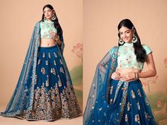 "Become the subject of everyone's conversation by outfitting in this delightful  blue  color lehenga made with net material, designed with mirror work, thread embroidery, and sequin work. This blue lehenga comes with a sky blue  color art silk material choli made with embroidery and mirror work. It also comes with a blue  color net material dupatta made with thread embroidery and sequin work. Other Detail: Lehenga Type: Semi-stitched  Lehenga Length: 42 inches  Lehenga: Customizable up to (\"42 Blue Party Wear Choli With Traditional Drape, Fitted Blue Saree For Party Wear, Fitted Blue Choli With Traditional Drape, Blue Party Wear Choli For Festive Occasions, Blue Festive Party Wear Choli, Fitted Blue Choli With Resham Embroidery, Fitted Blue Choli For Festive Occasions, Fitted Blue Choli For Festive Season, Fitted Blue Traditional Wear For Diwali