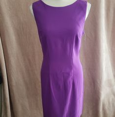 Purple Above Knee Dress With Tags. Great For Easter. Purple Lined Midi Length Dresses, Purple Stretch Sheath Dress, Purple Fitted A-line Midi Dress, Purple Sleeveless Evening Dress For Spring, Purple Sheath Mini Dress For Formal Occasions, Purple Fitted Mini Dress With Lining, Fitted Purple Lined Mini Dress, Fitted Purple Mini Dress Lined, Fitted Purple Mini Dress With Lining