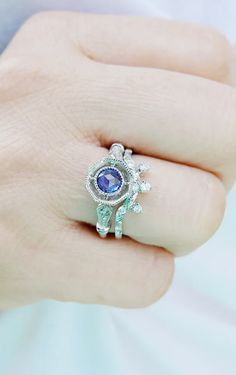 The deluxe version of the Scattered Diamond Arc ring beautifully complements the One of a Kind Rose Cut Blue Sapphire Eloise Ring. Diamond Sizes, Gold Bands, Rose Cut, Ring Set, Compass, Ring Sets, Wedding Rings Engagement, Sapphire Ring, Blue Sapphire