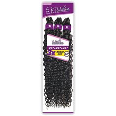 Sensationnel Lulutress Synthetic Crochet Braid Bundle - 3X Braid OUT 24" BRAND : SensationnelTYPE : BraidSTYLE : CurlyMATERIAL : Synthetic HairLENGTH : 24"HEAT RESISTANT : NoDYE/BLEACH/PERM : NoSHOWN COLOR : 1DESCRIPTION : STEP 1: Open latch, and slide hook through cornrow. Loop the hair onto the hook.STEP 2: Close latch securely. Reverse and slide hooked hair back through the cornrow.STEP 3: Open latch, then remove hair from hook. Using two fingers, hold the pre-looped end of hair open.STEP 4: Remy Wigs, Types Of Braids, Jumbo Braids, Crochet Braid, Braid Out, Synthetic Lace Wigs, Two Fingers, Human Braiding Hair, Hair Closure