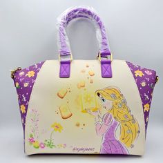 Loungefly Disney Tangled Flowers Satchel Bag Brand New with Tags Size: Mini / Approx. 11" x 5 1/2" x 9 1/2" Exclusive Tangled Loungefly, Loungefly Purse, Loungefly Hello Kitty, Disney Adult, Minnie Mouse Pink, Loungefly Bag, Xmas List, Cute Nike Shoes, Disney Tangled