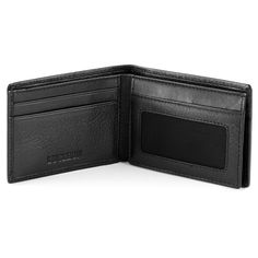 * Slim and simple wallet
 * Genuine leather construction
 * Complimentary gift box Formal Black Trifold Wallet With Id Window, Gents Wallet, Simple Wallet, Wallet For Men, Black Leather Wallet, Slim Wallet, Paper Money, Wallet Men, Leather Wallet