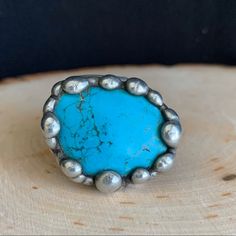 Massive Turquoise Statement Spoon Ring. Made By Hand. Size 9....Super Fun To Wear On Almost Any Finger! Bohemian Untreated Blue Turquoise Ring, Artisan One Of A Kind Turquoise Ring, Artisan One-of-a-kind Blue Turquoise Ring, Southwestern Blue Turquoise Ring With Patina, Unique Blue Patina Rings, Unique Blue Turquoise Ring, One-of-a-kind Blue Turquoise Ring, One Of A Kind Blue Turquoise Ring, Melted Metal