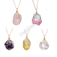 As product is from natural mineral and handmade, each pieces would be vary in each piece.

Stones: Rose Quartz, Amethyst, Citrine, Clear Crystal, Mixed(dyed). Gold Mineral Crystal Necklace With Stones, Handmade Gold Healing Crystals, Handmade Gold Mineral Crystal Necklace, Handmade Gold Crystals For Healing, Gold Crystal Necklaces With Stones, Gold Crystal Necklaces With Large Stone For Gifts, Gold Amethyst Gemstones For Healing, Gold Crystal Stone Necklace Gift, Gold Crystal Necklaces With Stones As A Gift