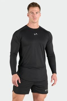 TLF Performance Collection | TLF Apparel | Collection Casual Long Sleeve T-shirt For Gym, Sporty Stretch Tops With Raglan Sleeves, Long Sleeve Sportswear T-shirt For Workout, Functional Long Sleeve Workout T-shirt, Functional Sports Sweatshirt With Long Sleeves, Athleisure Long Sleeve Top With Thumbholes, Athleisure Raglan Sleeve Tops For Streetwear, Black Long Sleeve Activewear, Athleisure Stretch Top With Raglan Sleeves