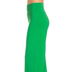 Azules Wide Leg Pants Fold High Waist Green Women Travel Lounge Medium Palazzos Bottom Measures: Fabric: Polyester/Spandex Waist: S: 13.5” , M: 13.5”, L: 14.5” , Xl: 15” Inseam: S: 30.5” , M: 30.5”, L: 31.” , Xl: 31” Rise: S: 8” , M: 8.5”, L: 8.5” , Xl: 9” Length: S: 37.5” , M: 38., L: 39.” , Xl: 40” Color: Solid Green Style: Career Palazzo Slacks Sku-Cpc-4b Non-stretch High Waist Green Pants, Green High Waist Non-stretch Pants, Chic Green Full Length Bottoms, Chic Full Length Green Bottoms, Green Stretch Bottoms Solid Color, Stretch Green Solid Color Bottoms, Versatile Green High-waisted Wide Leg Pants, High Waist Green Bottoms, Fitted Wide Leg Plain Bottoms