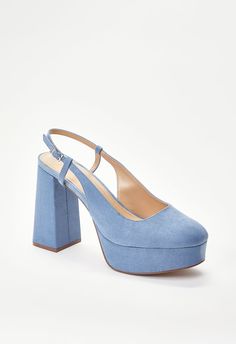 ShoeDazzle Coronet Blue female Fashion >> Shoes >> Pumps >> Slingback Faux Suede regular Buckle Mikayla Platform Pump Shoes Pumps, Shoe Dazzle, Female Fashion, Platform Pumps, Pump Shoes, Faux Suede, Fashion Shoes, Heel Height, Perfect Fit