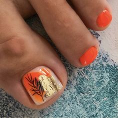 Neon Toenails, Fall Toe Nail Colors, Orange Toe Nails, Foot Nail Art, Toe Nail Colors, Easy Toe Nail Designs, Colors For 2024