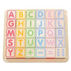 ABC Wooden Blocks Rachel Riley Store Blocks, Picture Cube, Paint Making, Le Toy Van, Abc Blocks, Wooden Building Blocks, Alphabet Blocks, Learning Abc, Pastel Designs