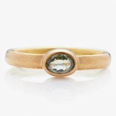 Sonoma Mini Green Sapphire Ring in 20K Peach Gold – Reinstein Ross Birthday Gemstones, Design Atelier, Green Sapphire Ring, Green Sapphire, City Design, Shop Engagement Rings, Sapphire Stone, Engagement Ring Wedding Band, Oval Diamond