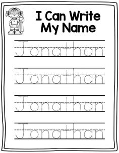 the i can write my name worksheet for children to practice their handwriting skills