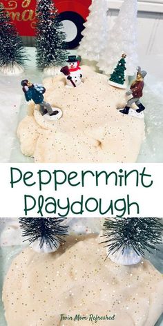 peppermint playdough is an easy christmas activity for toddlers to make