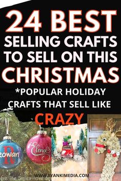 Easy Ways To Make Money Christmas Crafts To Sell Make Money, Crafts That Sell, Diy Christmas Crafts To Sell, Christmas Crafts To Make And Sell, Selling Crafts, Selling Ideas, Dollar Store Christmas Crafts, Diy Christmas Crafts