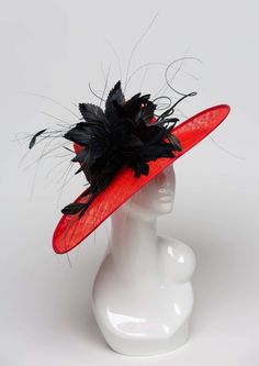 Custom Kentucky Derby hat - you pick the style you like! This style consists of a sinamay hat base, 2 curled quills, and a "crinkle cut" feather centerpiece. Kentucky Derby Party Hats, Sinamay Hat, Feather Centerpieces, Sinamay Hats, Hat Base, Kentucky Derby Party, Elegant Hats, Derby Party, Kentucky Derby Hat