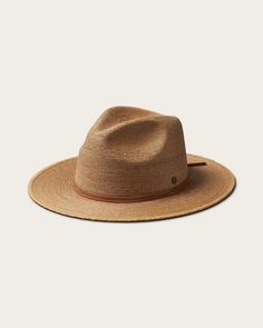 Botero Fedora in Saddle – Hemlock Hat Co. Woven Toquilla Straw Panama Hat With Flat Brim, Woven Toquilla Straw Fedora With Flat Brim, Classic Woven Panama Hat With Flat Brim, Woven Straw Panama Hat With Flat Brim, Handwoven Natural Toquilla Straw Hat Bands, Natural Handwoven Toquilla Straw Hat Bands, Elegant Braided Straw Hat With Flat Brim, Artisan Panama Hat With Flat Brim In Toquilla Straw, Handwoven Flat Brim Fedora In Toquilla Straw