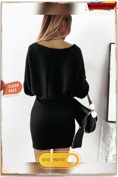 Solid Long Sleeves Bodycon Above Knee Little Black/elegant Dresses Elegant Black Dress, Long Sleeve Bodycon, Best Deal, Above Knee, Elegant Dresses, Long Sleeves, Long Sleeve, Best Deals, Dresses