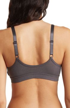 A stretchy bralette adds immense comfort to your laid-back style. . V-neck. Sleeveless. Adjustable straps. Unlined. Elasticized logo band. Imported Machine wash 66% viscose, 29% cotton, 5% elastane Calvin Klein Tops For Everyday Summer Wear, Calvin Klein Everyday Summer Tops, Fitted Seamless Sports Bra With Adjustable Straps, Everyday Sports Bra With Tank Straps, Adjustable Straps No-show Sports Bra, Adjustable No-show Sports Bra, Everyday Camisole Sports Bra, Everyday Seamless Sports Bra With Wide Straps, Seamless Cotton Sports Bra With Medium Support