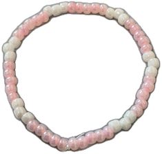 Pink Pearl Bracelet With Tiny Round Beads, Flexible White Bracelets With Colorful Beads, Pink Friendship Bracelets With Faceted Beads, Handmade Flexible White Bracelets, Handmade White Beaded Flexible Bracelets, Flexible Pink Beaded Bracelet, White Friendship Bracelets With Faceted Round Beads, White Beaded Bracelet With Letter Beads, Flexible Pink Beaded Bracelets