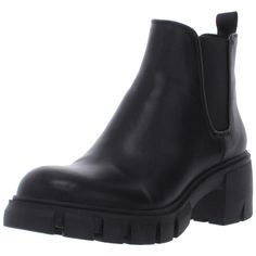 PRICES MAY VARY. Steve Madden Womens Women's heeled ankle boot Lug sole and knit fabric material elevate this ankle boot Back pull tab and stretch material for easy on and off Approximately 2.25" chunky heel Heeled Chelsea Boots, Madden Boots, Trendy Boots, Black Platform Boots, Tan Boots, Chunky Heels Boots, Chelsea Ankle Boots, Ankle Boots Flat, Snow Boots Women