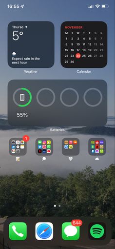 an iphone screen showing the time and weather