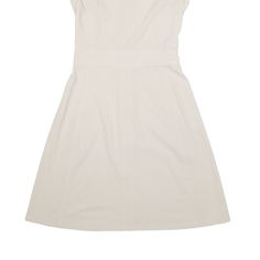 Item is in good used condition. >Size: UK 6 >Armpit To Armpit: 15" >Armpit To Cuff: N/A" >Collar To Hem: 36" Fitted Sleeveless Cotton Dress, Sleeveless Lined Cotton Dress, Lined Sleeveless Cotton Dress, Lined Knee-length Sleeveless Sundress, Fitted Sleeveless Daywear Dresses, Beige Stretch Sleeveless Knee-length Dress, Sleeveless Cotton Lined Sundress, Sleeveless Beige Mini Dress For Daywear, Fitted Sleeveless Dress For Daywear