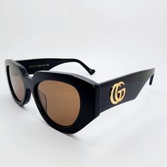 Brand New Gucci 1421s Sunglasses. 100% Authentic Frame Color: Black 001 Front Color: Black Temple Color: Black Lens Color: Grey Polarized Lens: No Lens Material: Bio Nylon Prescription Capable: No Gender: Women's Lens Width: 51 Bridge Width: 20 Arm Length: 145 Lens Height: 38 Case And Cleaning Cloth Included No Gender, Gucci Sunglasses, Colored Sunglasses, Cleaning Cloth, Sunglasses Accessories, Temple, Bridge, Women Accessories, Gucci