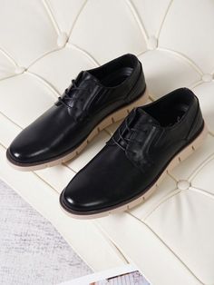 [LIGNTWEIGHT ]The upper surface of the casual shoes for men is made of synthetic leather and the inner mesh material,which make shoes very light, suitable for walking, office wear, and other daily wear[EXQUISITE CRAFT] The wax polished finishing makes the men's oxfords look very beautiful and smooth to the touch[MEMORY FOAM INSOLE] The insole of men's dress shoes is made of memory foam, which is not only easy to take out and put in, but also gives your feet enough arch support to wear them all d Make Shoes, Casual Shoes For Men, Men's Dress Shoes, Brown Dress Shoes, Black Oxfords, Sneaker Dress Shoes, Brown Sneakers, How To Make Shoes, Mens Oxfords